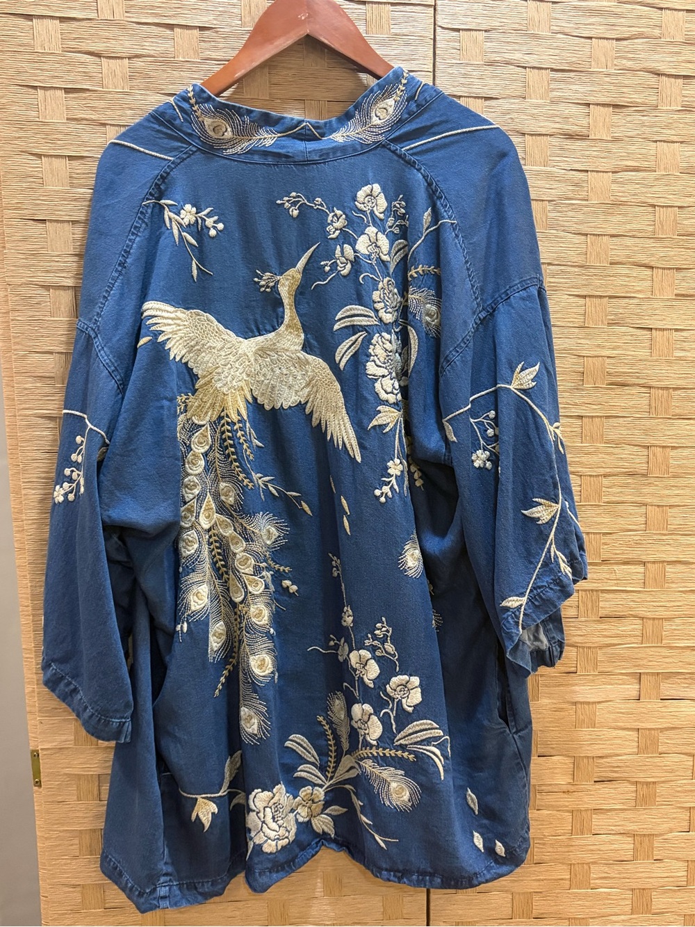 $280 Johnny Was CALIPSO TENCEL KIMONO size XL EUC embroidered bohemian - Picture 3 of 7